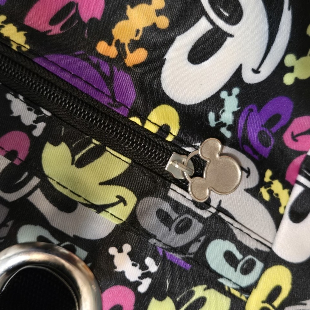 Disney Parks Large Water Resistant Tote Bag All Over Print Colorful Top Zip Bag - Picture 6 of 10